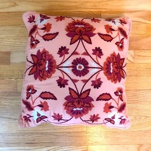 Target Coral Embroidered Accent Throw Pillow